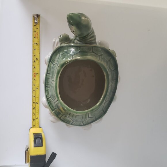 VTG Turtle Planter Kitschy Tortoise Glazed Ceramic Succulent Pot marked #B-174 - Picture 13 of 15